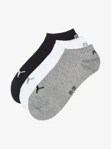 Puma Socken 3 Paar Schwarz Weiß Grau