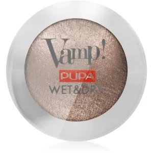 Pupa Vamp! Wet&Dry Lidschatten zur Trocken- und Nassanwendung mit perlmutternem Glanz Farbton 102 Golden Taupe 1 g