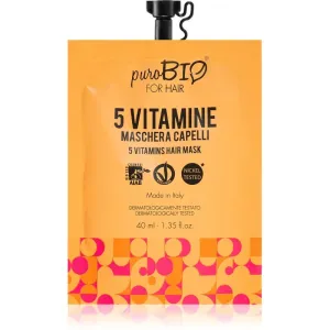 puroBIO Cosmetics 5 Vitamins nährende Haarmaske 40 ml