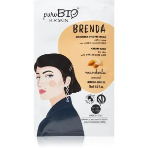 puroBIO Cosmetics Brenda Almond feuchtigkeitsspendende Creme-Maske 10 ml