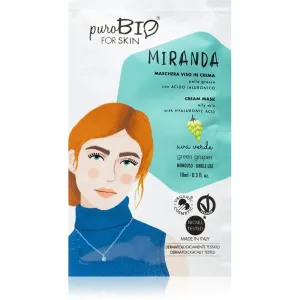puroBIO Cosmetics Miranda Green Grapes reinigende und zart machende Maske mit Hyaluronsäure 10 ml