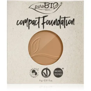puroBIO Cosmetics Compact Foundation Ersatzfüllung mit kompaktem Puder-Make up LSF 10 Farbton 04 9 g