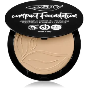 puroBIO Cosmetics Compact Foundation Kompakt - PuderFoundation LSF 10 Farbton 02 9 g