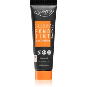 puroBIO Cosmetics Sublime Liquid Foundation wasserfestes Flüssig-Make up Farbton 01 30 ml