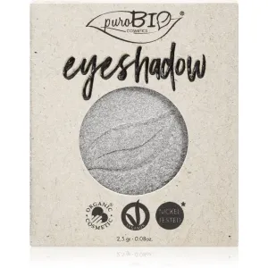 puroBIO Cosmetics Compact Eyeshadows Lidschatten Ersatzfüllung Farbton 23 Silver 2,5 g