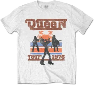 Queen T-Shirt 1976 Tour Silhouettes Unisex White XL