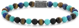 Rebel&Rose Perlen Armband Mix Turquoise 925 RR-6S006-S 15 cm - XS
