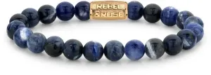 Rebel&Rose Perlenarmband Midnight Blue Gold RR-80094-G 16,5 cm – S