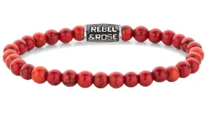 Rebel&Rose Perlenarmband Red Delight Vintage RR-60118-V 17,5 cm – M