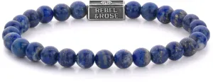 Rebel&Rose Silber Perlen-Armband Lapis Lazulli RR-6S002-S 19 cm - L