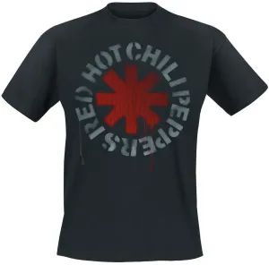 Red Hot Chili Peppers T-Shirt Stencil Unisex Black XL