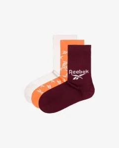 Reebok Socken 3 Paar Rot Weiß Orange