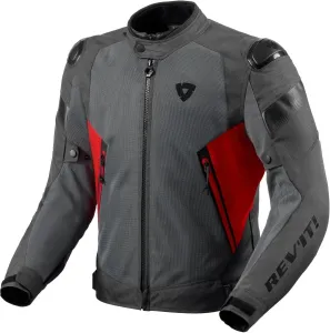 Rev'it! Jacket Control Air H2O Grey/Red 2XL Textiljacke