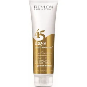 Revlon Professional Shampoo und Conditioner goldish Tönung 45 Tage Gesamt Color Care (Shampoo & Conditioner goldene Blondinen) 275 ml