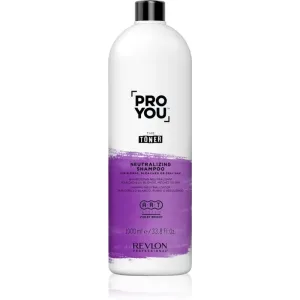 Revlon Professional Pro You The Toner Shampoo zum Neutralisieren von Gelbstich für blonde und graue Haare 1000 ml