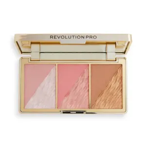 Revolution PRO Gesichtspalette Crystal Luxe (Face Palette) 8,4 g Peach Royale