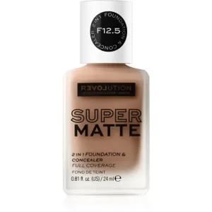 Revolution Relove Super Matte Foundation langanhaltendes mattierendes Make up Farbton F12.5 24 ml