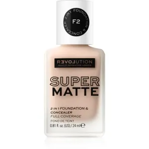 Revolution Relove Super Matte Foundation langanhaltendes mattierendes Make up Farbton F2 24 ml