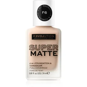 Revolution Relove Super Matte Foundation langanhaltendes mattierendes Make up Farbton F6 24 ml