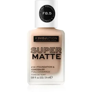 Revolution Relove Super Matte Foundation langanhaltendes mattierendes Make up Farbton F8.5 24 ml