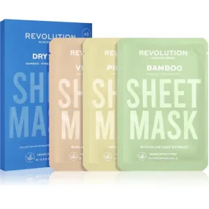 Revolution Skincare Biodegradable Dry Skin Tuchmasken-Set für dehydrierte trockene Haut 3 St