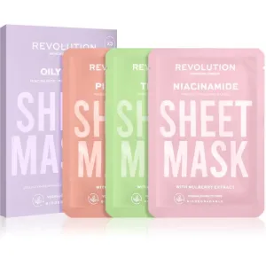 Revolution Skincare Biodegradable Oily Skin Tuchmasken-Set für fettige Haut 3 St