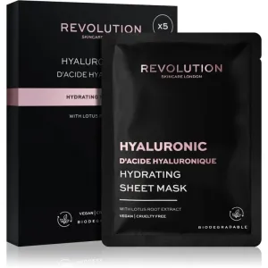 Revolution Skincare Hyaluronic Acid Tuchmasken-Set für intensive Hydratisierung 5 St