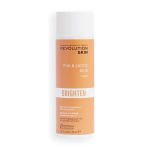 Revolution Skincare Brighten PHA & Lactic Acid sanftes Peeling-Tonikum für trockene und empfindliche Haut 200 ml