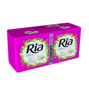Ria Ultra-dünne Slipeinlagen für normale und stärkere Menstruation Silk Ultra-Plus-Normale 20 Stck. Duopack