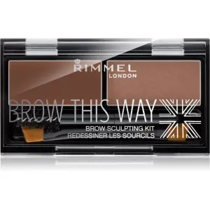 Rimmel Brow This Way Palette zum schminken der Augenbrauen Farbton 002 Medium Brown 1,3 g