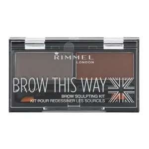 Rimmel Brow This Way Palette zum schminken der Augenbrauen Farbton 003 Dark Brown 1,3 g #893566