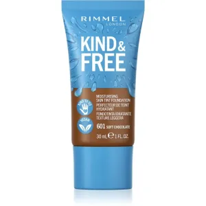 Rimmel Kind & Free leichtes feuchtigkeitsspendendes Make up Farbton 601 Soft Chocolate 30 ml