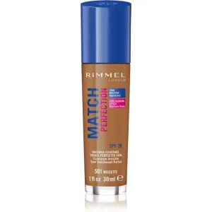 Rimmel Match Perfection Flüssiges Make Up SPF 20 Farbton 501 Noisette 30 ml