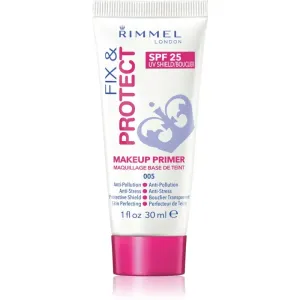 Rimmel London Fix & Protect SPF25 Makeup Primer 005 Primer Make-up Grundierung für eine einheitliche und aufgehellte Gesichtshaut 30 ml