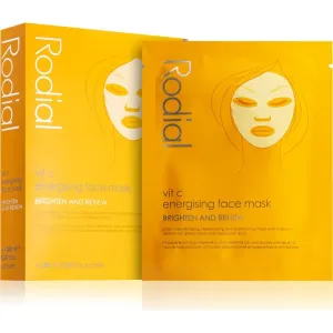 Rodial Vit C Energising Face Mask vitalisierende textile Maske zum Aufhellen der Haut mit Vitamin C 4 x 20 ml #316381