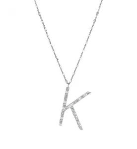 Rosato Silberkette mit Anhänger K Cubica RZCU11 (Halskette, Anhänger)