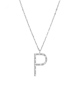 Rosato Silberkette mit Anhänger P Cubica RZCU16 (Halskette, Anhänger)