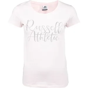 Russell Athletic CREWNECK WOMEN T-SHIRT Damenshirt, rosa, größe L