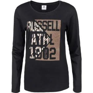 Russell Athletic L/S CREWNECK TEE SHIRT Damenshirt, schwarz, größe XS