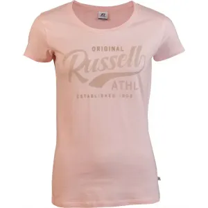 Russell Athletic ORIGINAL S/S CREWNECK TEE SHIRT Damen Shirt, rosa, größe S