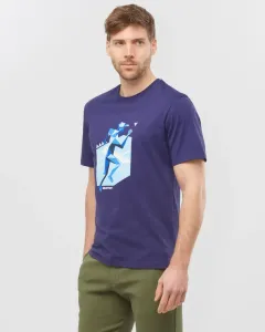 Salomon Outlife Graphic Geo Runner T-Shirt Blau
