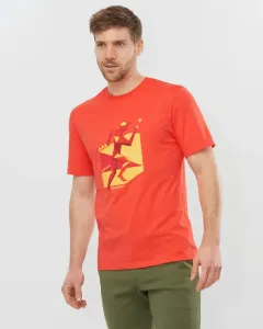 Salomon Outlife Graphic Geo Runner T-Shirt Rot #286571