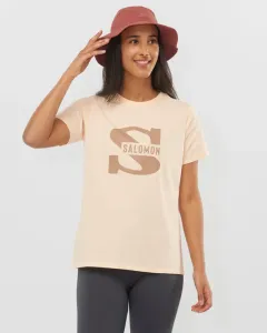 Salomon Outlife Big Logo T-Shirt Beige