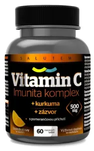 SALUTEM Pharma Vitamin C 500 mg und Kurkuma + Ingwer tbl.60 mit Orangengeschmack