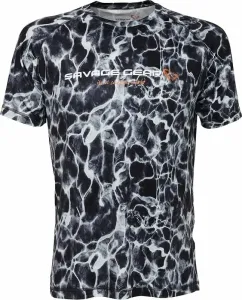Savage Gear Angelshirt Night UV T-Shirt Black Waterprint XL