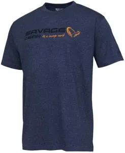 Savage Gear Angelshirt Signature Logo T-Shirt Blue Melange M