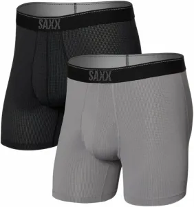 SAXX Quest 2-Pack Boxer Brief Black/Dark Charcoal II S Fitness Unterwäsche