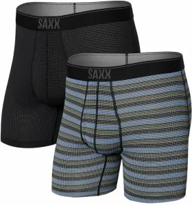 SAXX Quest 2-Pack Boxer Brief Sunrise Stripe/Black II M Fitness Unterwäsche