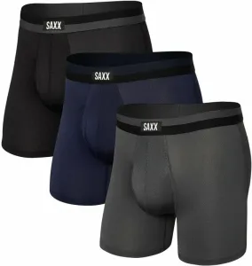 SAXX Sport Mesh 3-Pack Boxer Brief Black/Navy/Graphite XL Fitness Unterwäsche