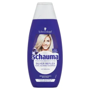 Schwarzkopf Schauma Silver Reflex Shampoo zum Neutralisieren von Gelbstich für blondiertes Haar oder kaltblonde Strähnchen 400 ml
